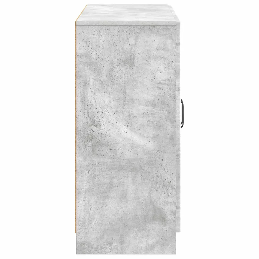Buffet Gris béton 89 x 34,5 x 77 cm Bois d'ingénierie - 7
