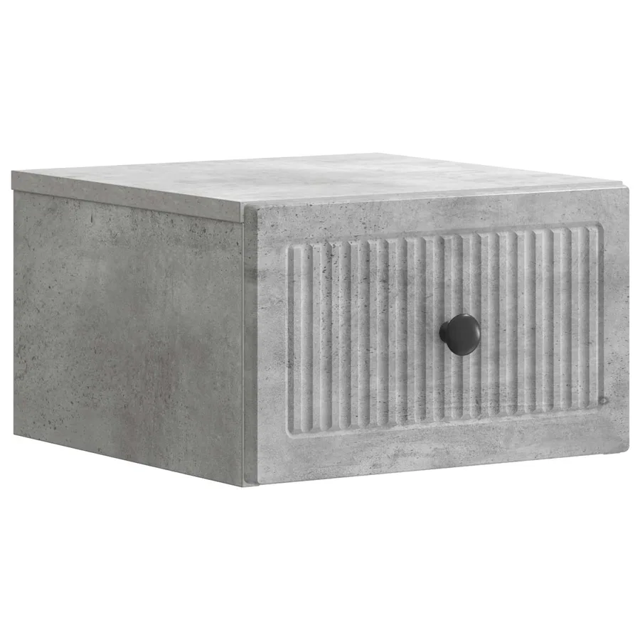 Cabinet de chevet mural 2 pcs Gris béton 33 x 34,5 x 20 cm - 5