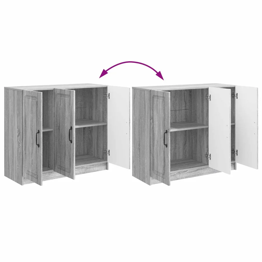 Buffet Sonoma gris 89 x 34,5 x 77 cm Bois d'ingénierie - 11