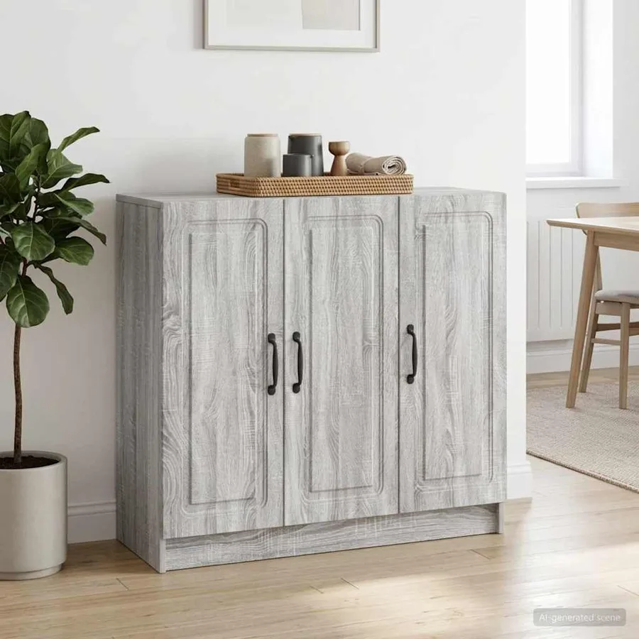 Buffet Sonoma gris 89 x 34,5 x 77 cm Bois d'ingénierie - 4