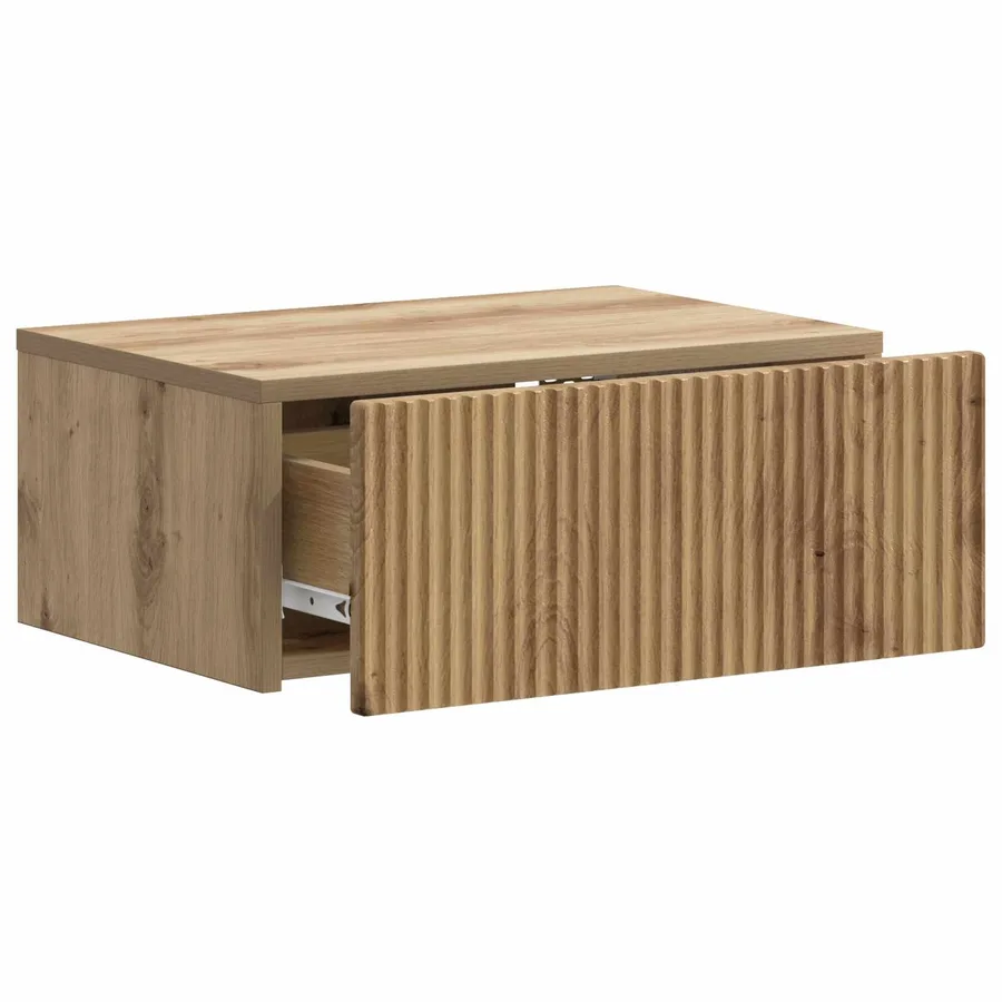 Cabinet de chevet mural 2 pc Chêne artisanal 49 x 34,5 x 20 cm - 6