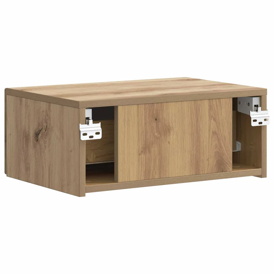 Cabinet de chevet mural 2 pc Chêne artisanal 49 x 34,5 x 20 cm - 9
