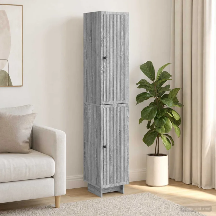 Ensemble de Meubles 2 pcs Sonoma gris 34,5 x 33 x 90 cm