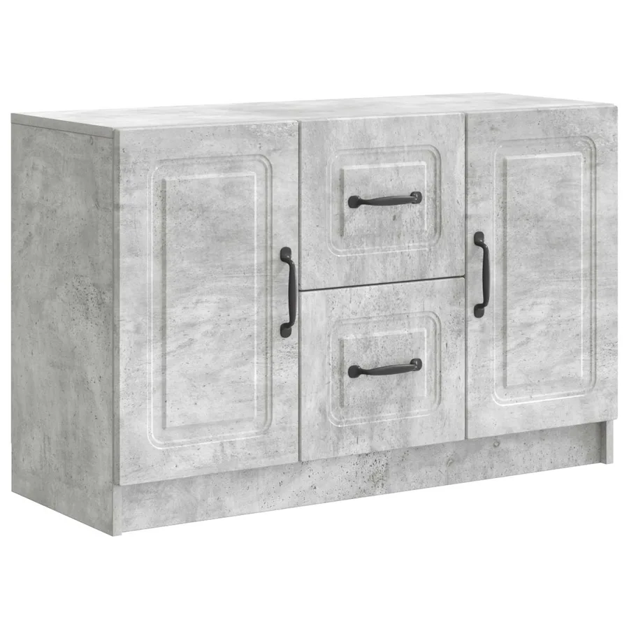 Buffet Gris béton 89 x 34,5 x 57 cm Bois d'ingénierie - 2