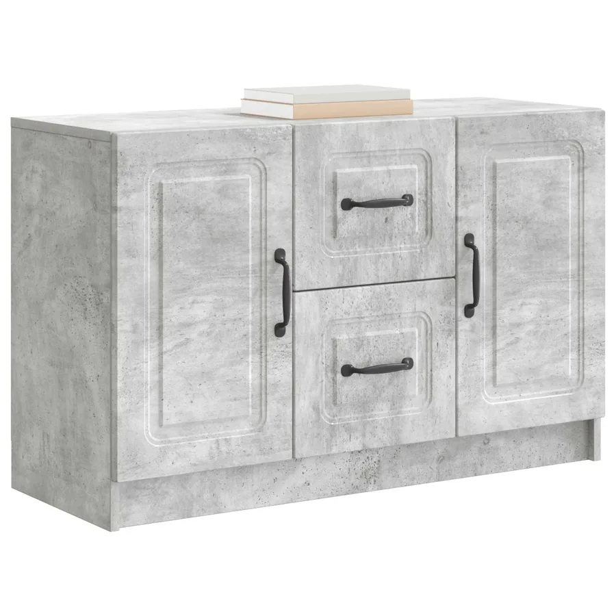 Buffet Gris béton 89 x 34,5 x 57 cm Bois d'ingénierie - 3