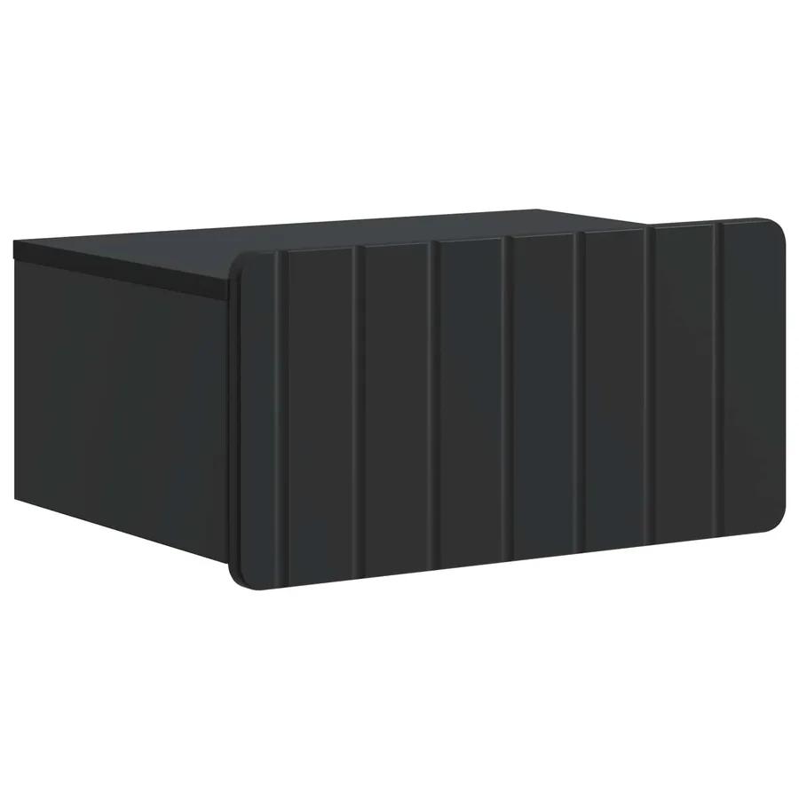 Cabinet de chevet mural 2 pcs Noir 49 x 34,5 x 24 cm - 5