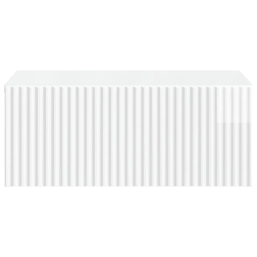 Cabinet de chevet mural Blanc brillant 49 x 34,5 x 20 cm - 5