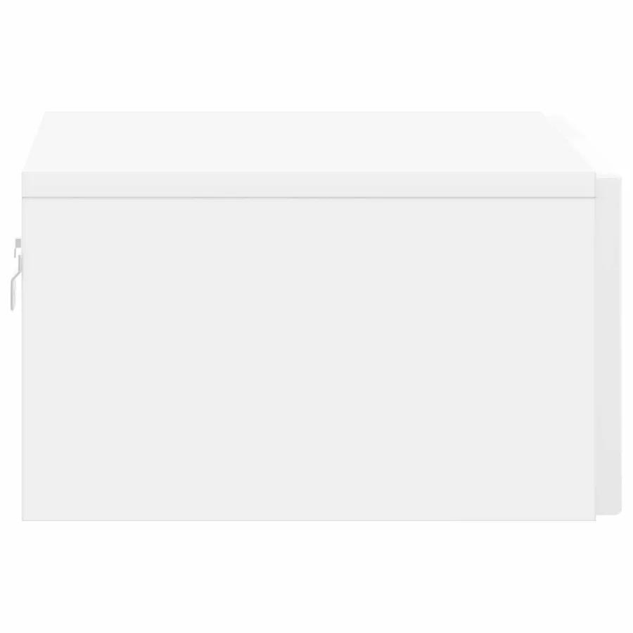 Cabinet de chevet mural Blanc brillant 49 x 34,5 x 20 cm - 6