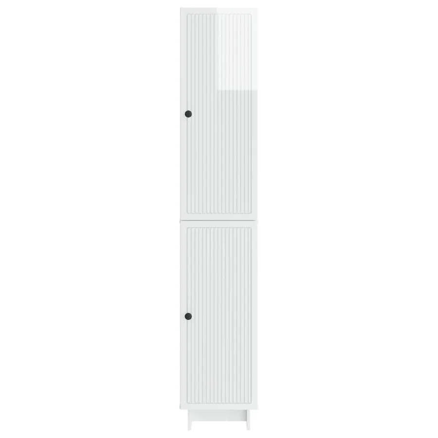 Ensemble de Meubles 2 pcs Blanc brillant 34,5 x 33 x 90 cm - 5
