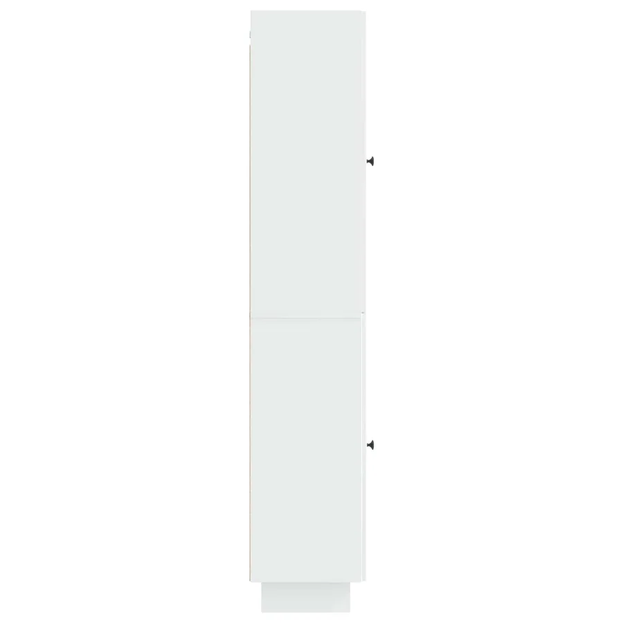 Ensemble de Meubles 2 pcs Blanc brillant 34,5 x 33 x 90 cm - 6