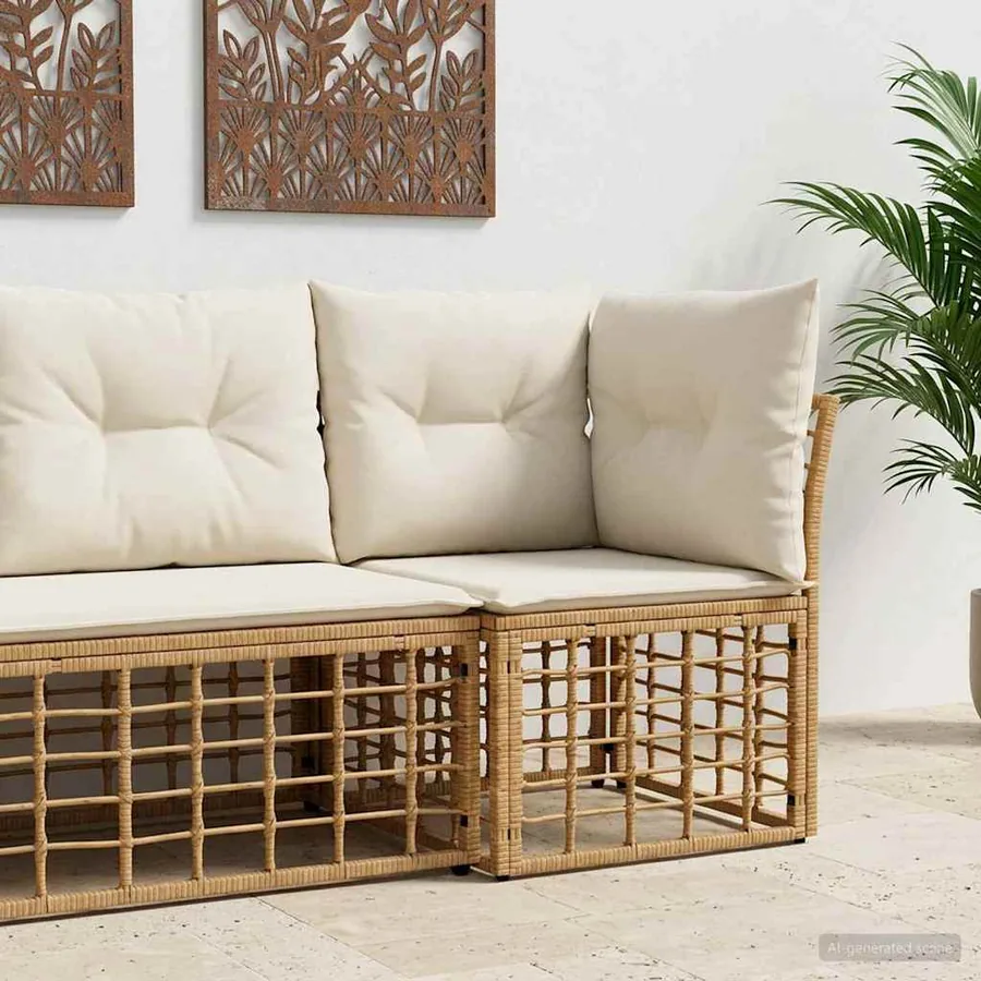 Unité de canapé d'angle modulable pour extérieur Naturel