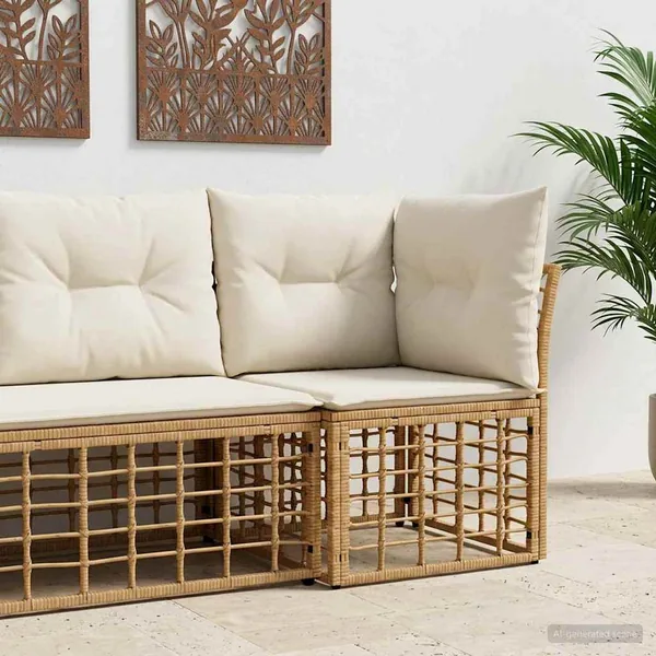 Unité de canapé d'angle modulable pour extérieur Naturel