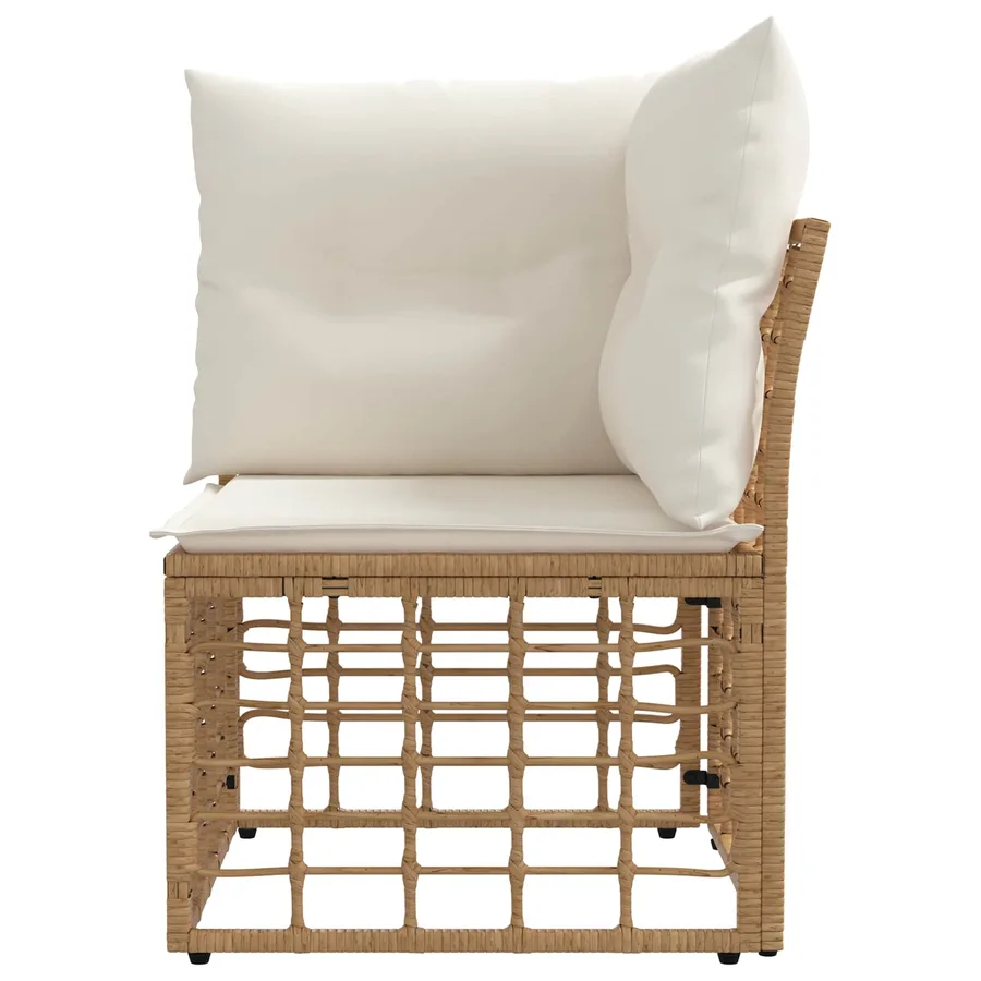 Unité de canapé d'angle modulable pour extérieur Naturel - 4