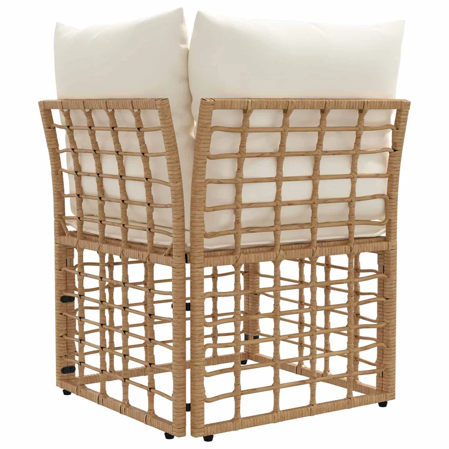 Unité de canapé d'angle modulable pour extérieur Naturel - 5