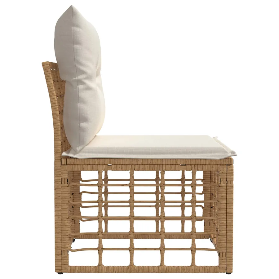 Unité de canapé sans accoudoir modulable pour extérieur Naturel - 5