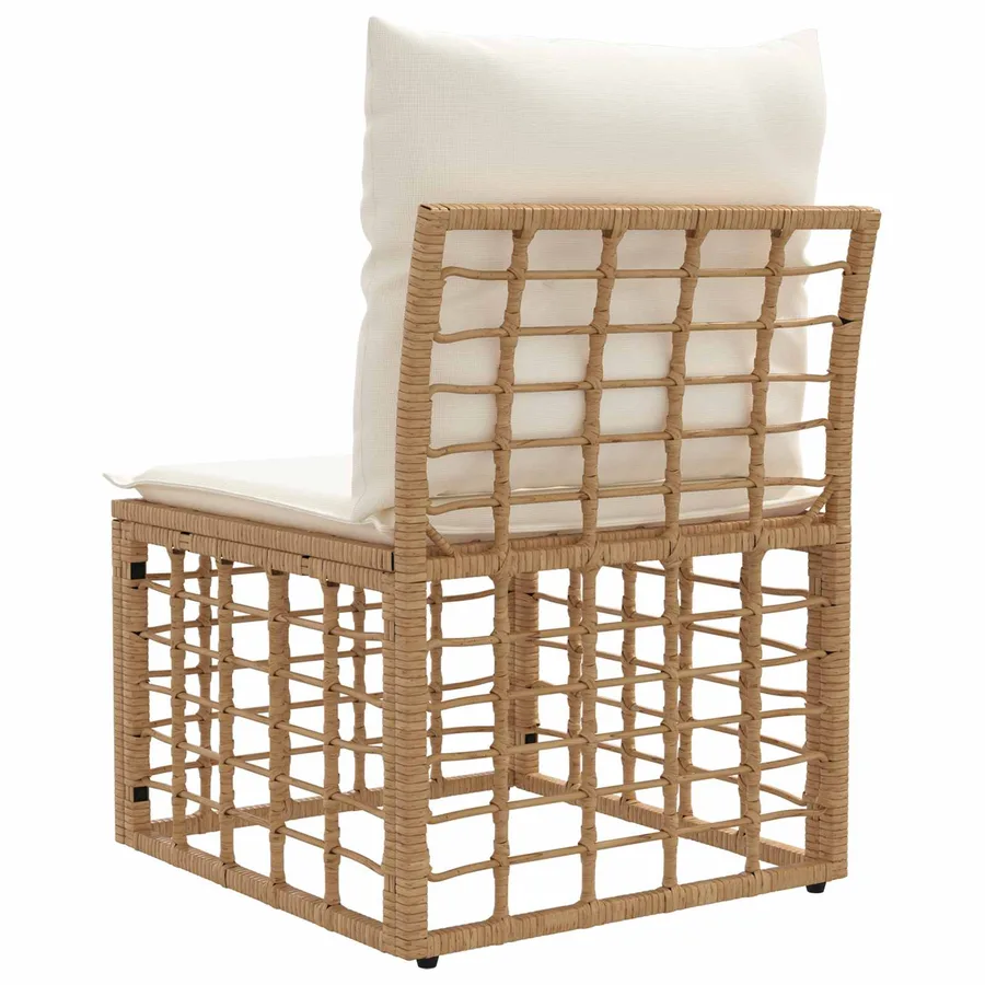 Unité de canapé sans accoudoir modulable pour extérieur Naturel - 6