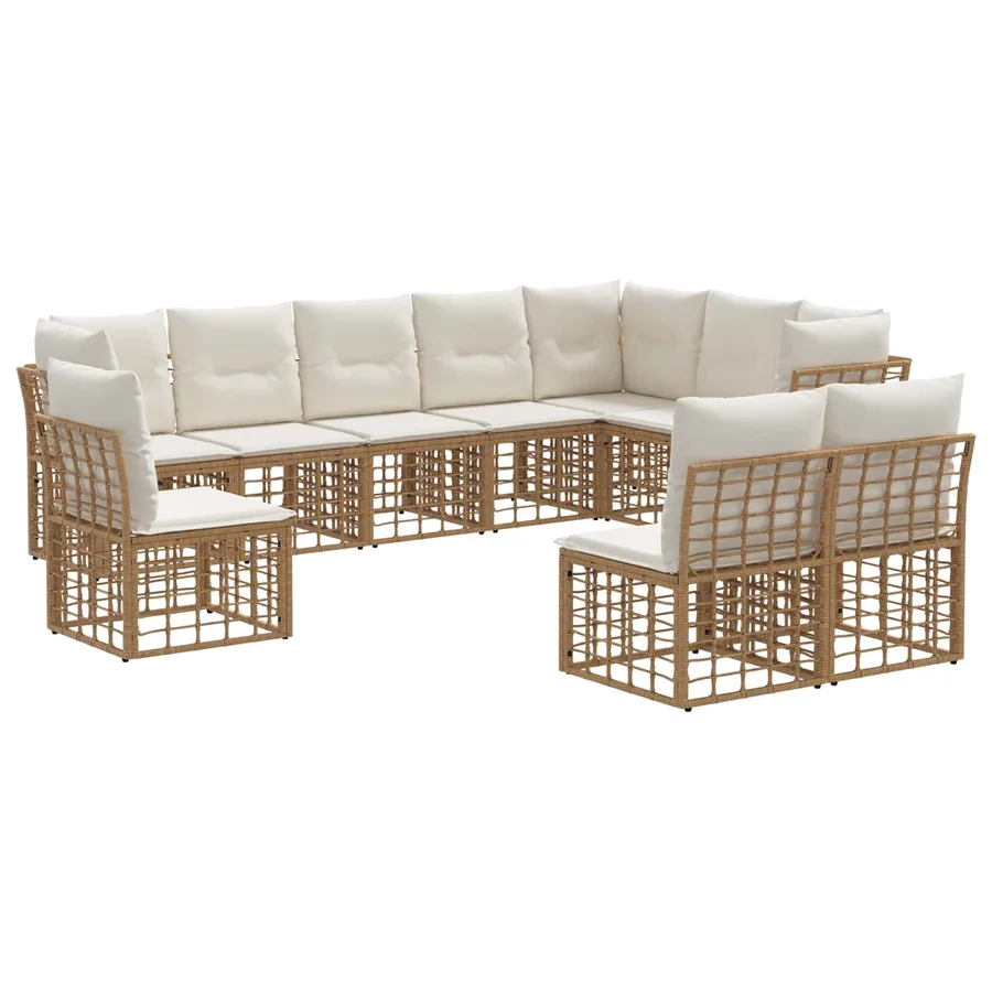 Ensemble de canapés d'extérieur Naturel Polyester - 2
