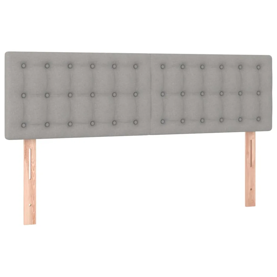 Sommier à lattes de lit avec matelas Gris clair 140x200cm Tissu - 6
