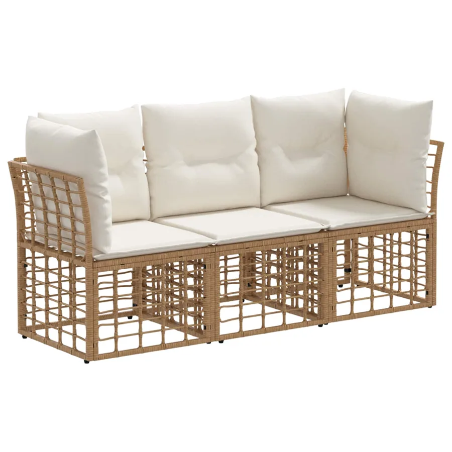 Ensemble de canapés d'extérieur Naturel Polyester - 2