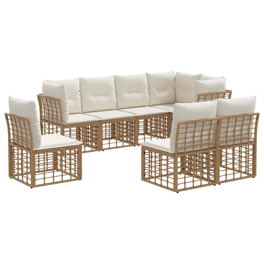 Ensemble de canapés d'extérieur Naturel Polyester - 2