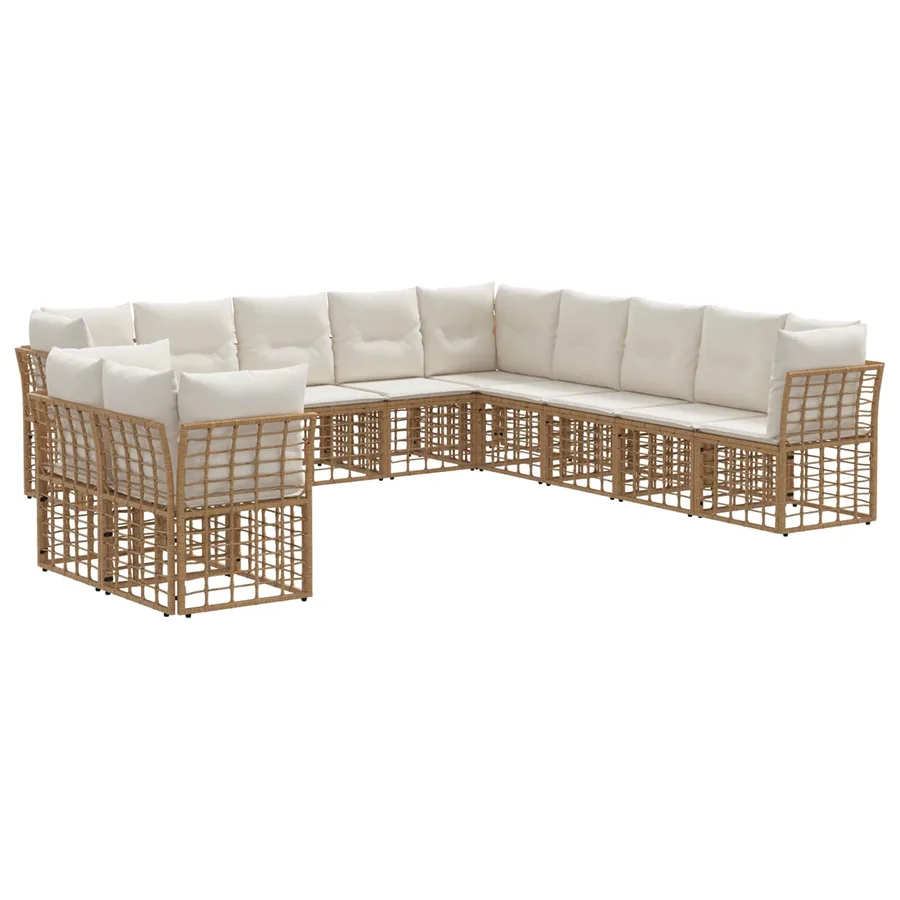 Ensemble de canapés d'extérieur Naturel Polyester - 2