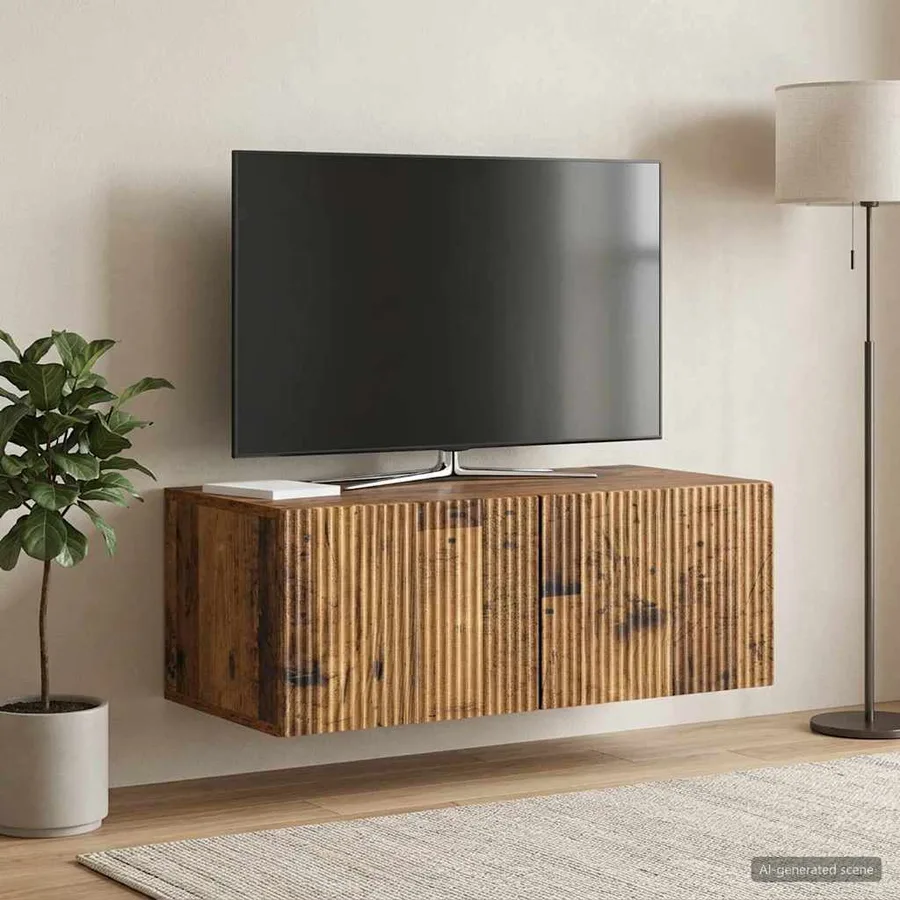 Meuble TV mural Bois ancien 78,5 x 41 x 30 cm Bois d'ingénierie - 4