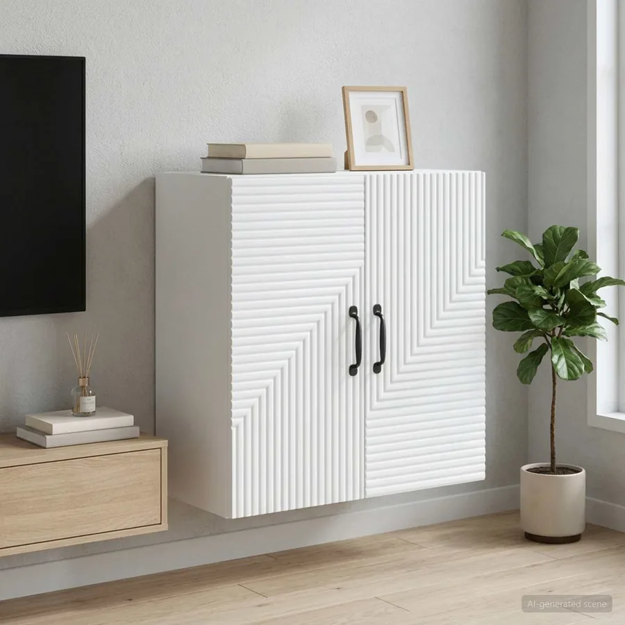 Armoire Murale Blanc 59 x 31 x 60 cm Bois d'ingénierie