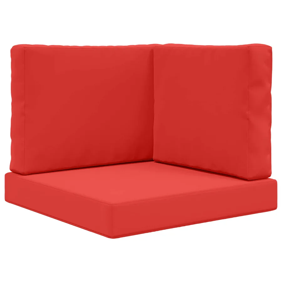Coussin de canapé d'extérieur 3 pcs Rouge Polyester - 2