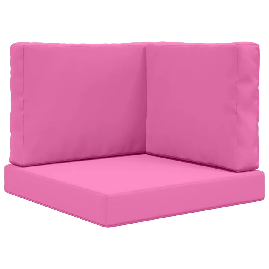 Coussin de canapé d'extérieur 3 pcs Rose Polyester - 2