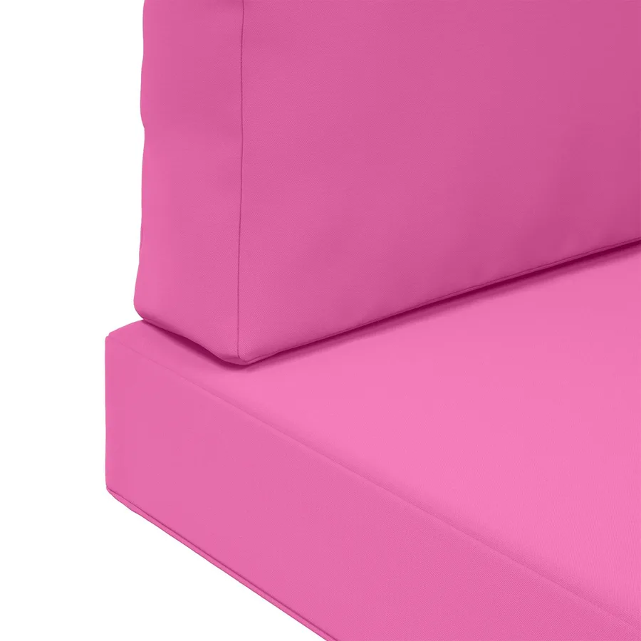 Coussin de canapé d'extérieur 3 pcs Rose Polyester - 9