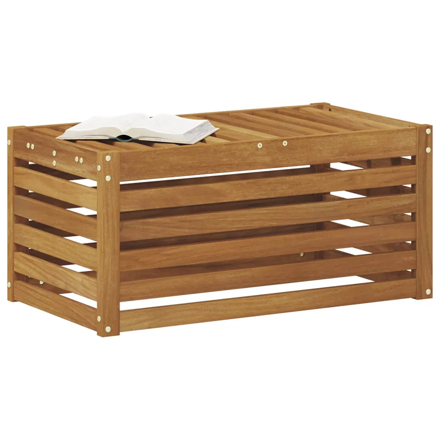 Banc de Jardin Naturel 79 x 43 x 37 cm Bois d'Acacia Massif - 3