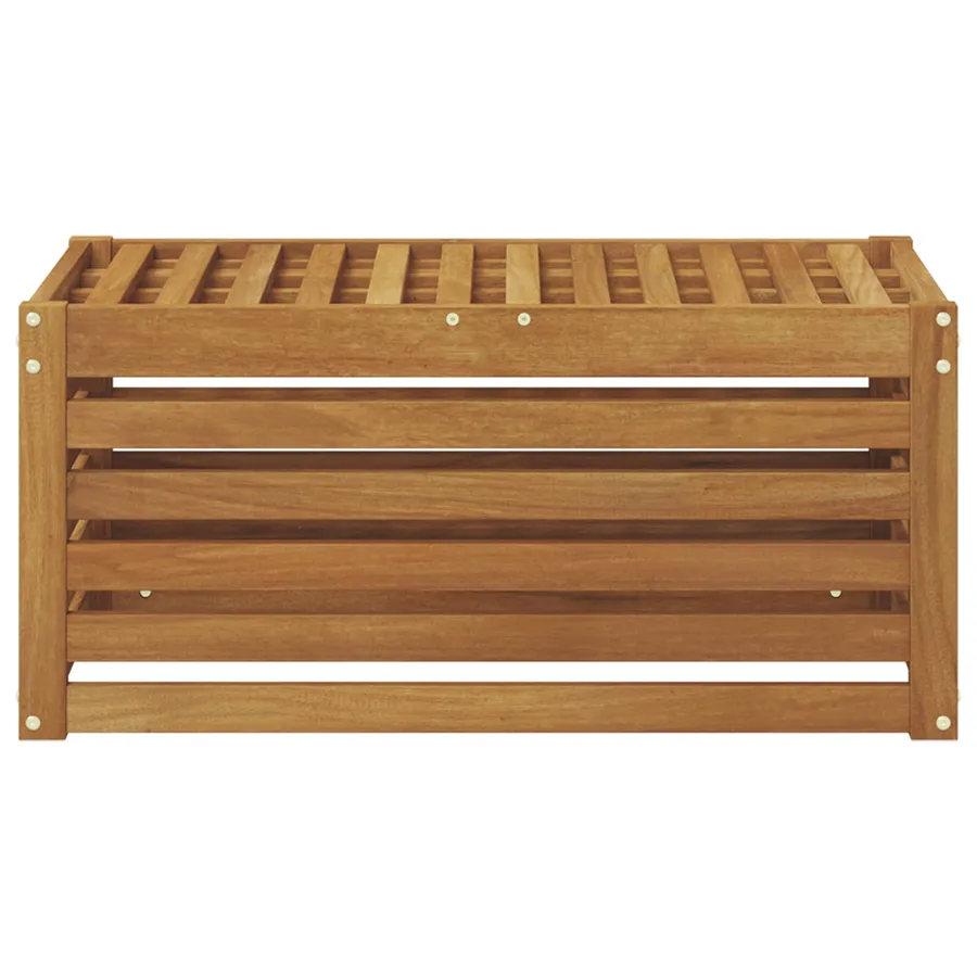 Banc de Jardin Naturel 79 x 43 x 37 cm Bois d'Acacia Massif - 4