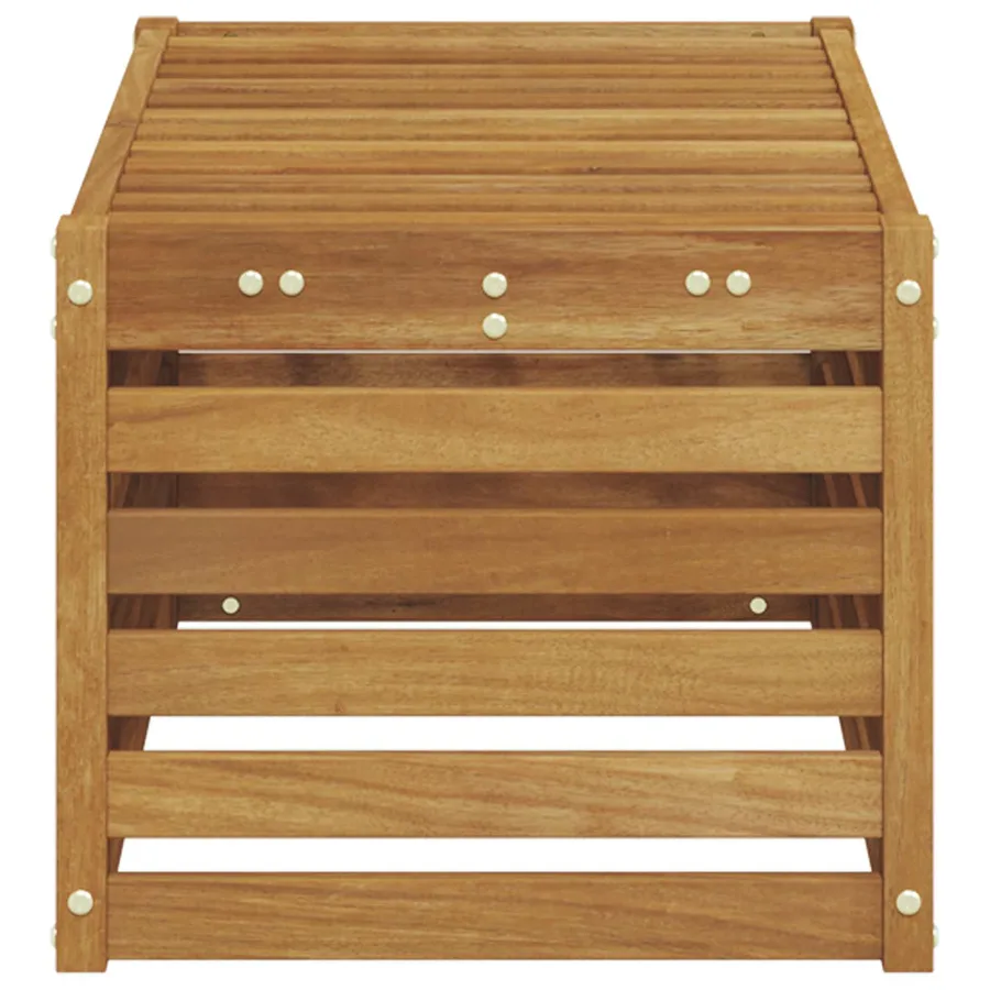 Banc de Jardin Naturel 79 x 43 x 37 cm Bois d'Acacia Massif - 5