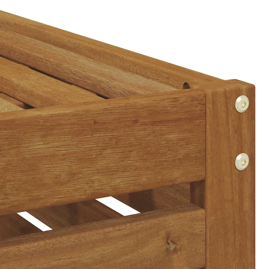 Banc de Jardin Naturel 79 x 43 x 37 cm Bois d'Acacia Massif - 7