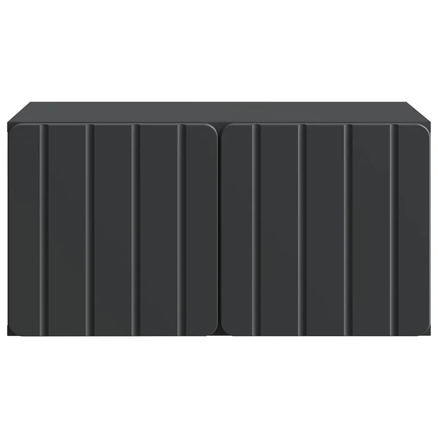 Meuble TV mural 59,5 x 41 x 30 cm Noir Bois d'ingénierie - 6