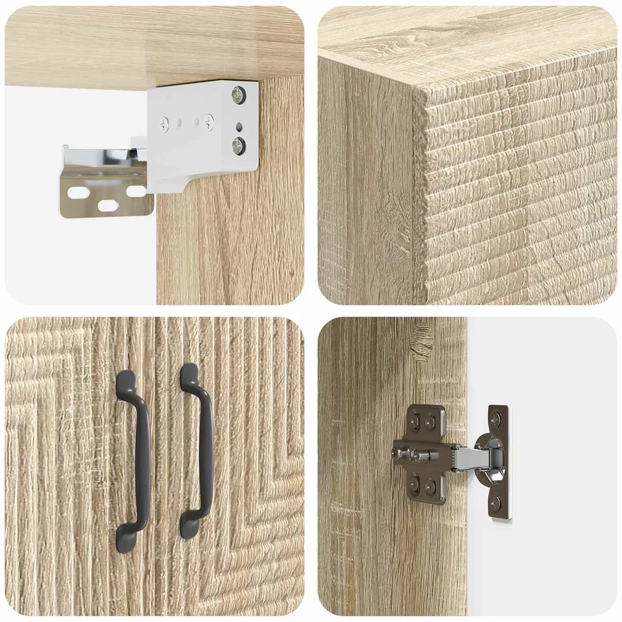 Armoire Murale Chêne Sonoma 59 x 31 x 60 cm Bois d'ingénierie - 7