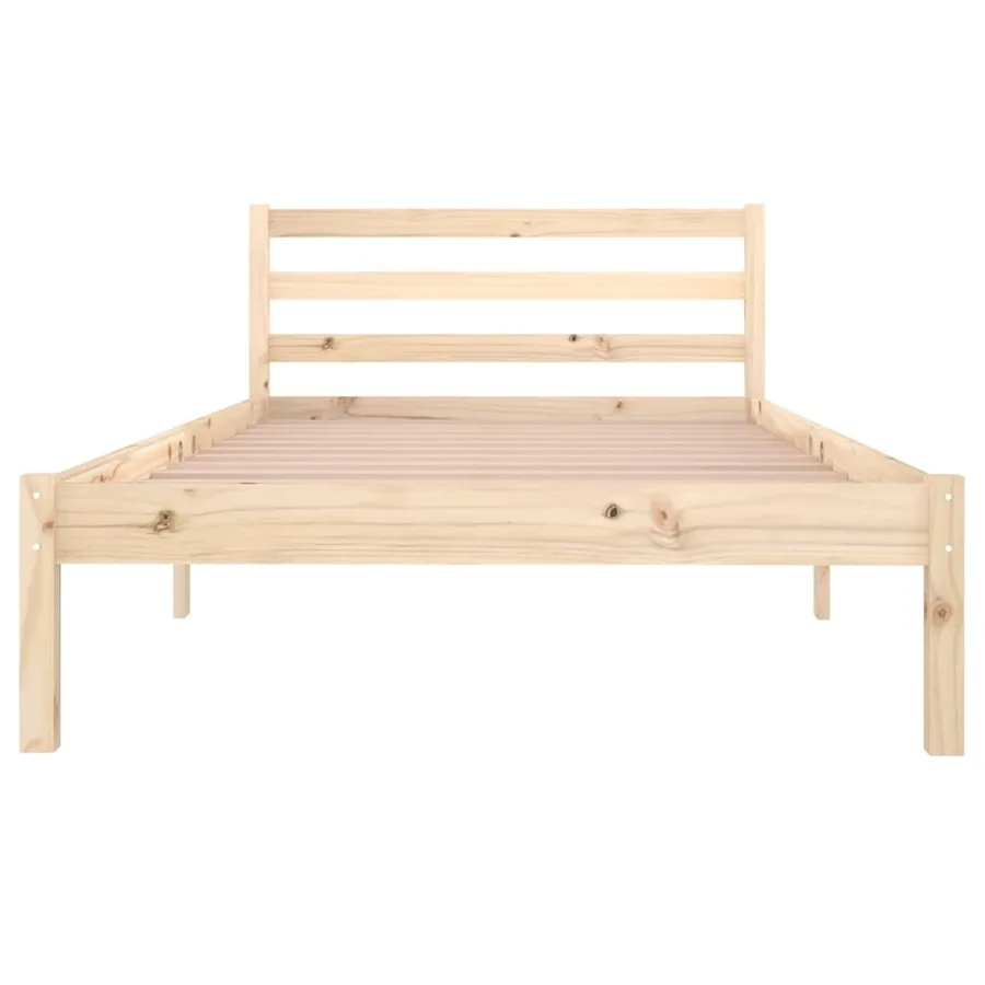Cadre de lit sans matelas bois massif de pin 100x200 cm - 4