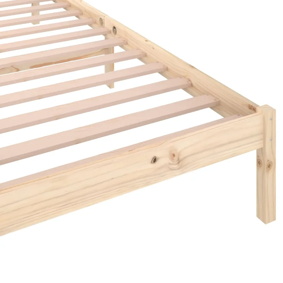 Cadre de lit sans matelas bois massif de pin 100x200 cm - 6