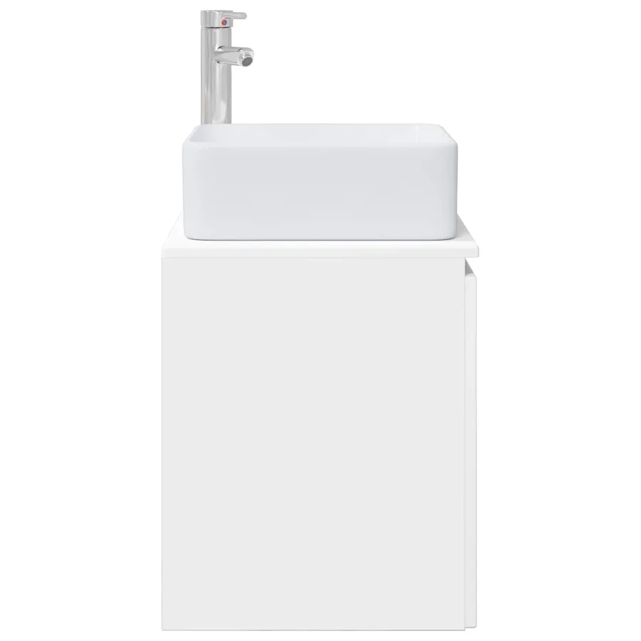 Vanité de lavabo mural Blanc 49,5 x 41 x 63 cm - 4