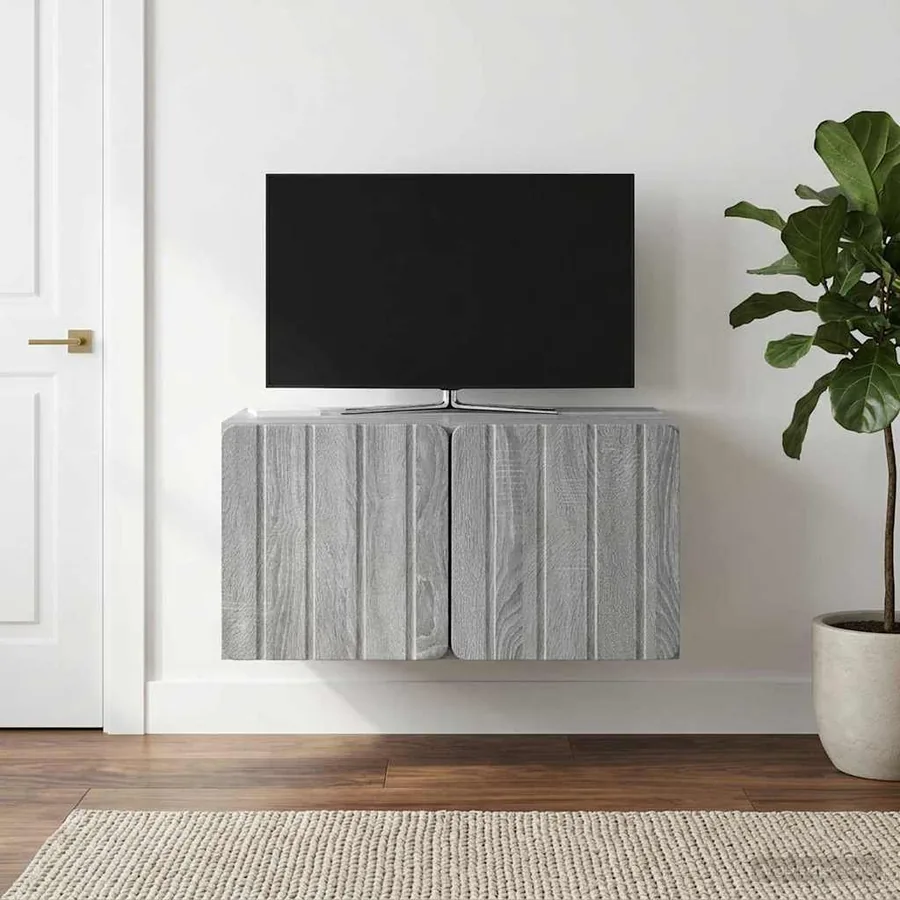 Meuble TV mural 59,5 x 41 x 30 cm Sonoma gris Bois d'ingénierie