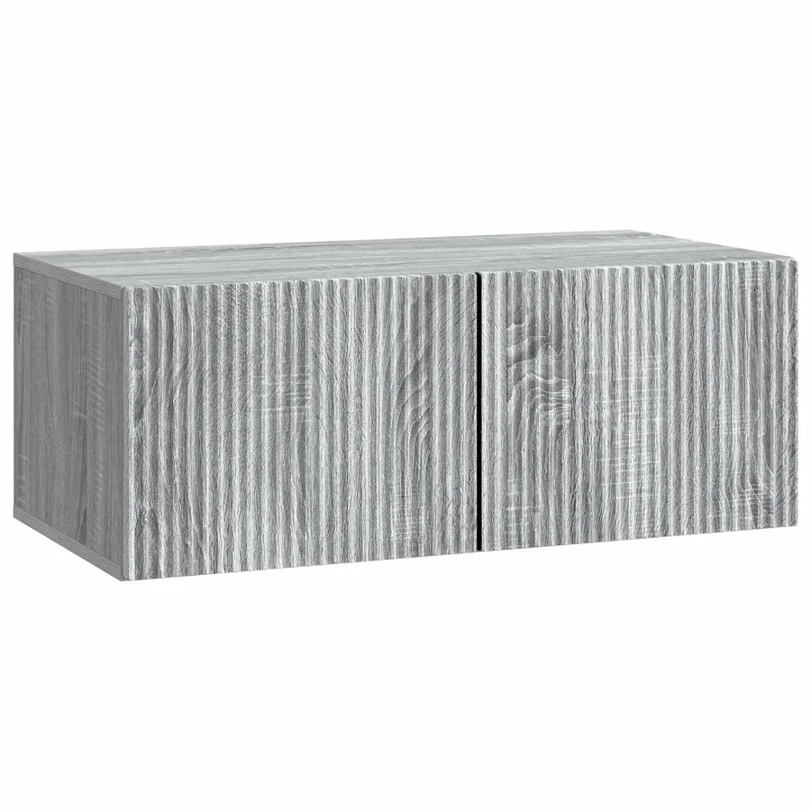 Meuble TV mural Sonoma gris 78,5 x 41 x 30 cm Bois d'ingénierie - 2