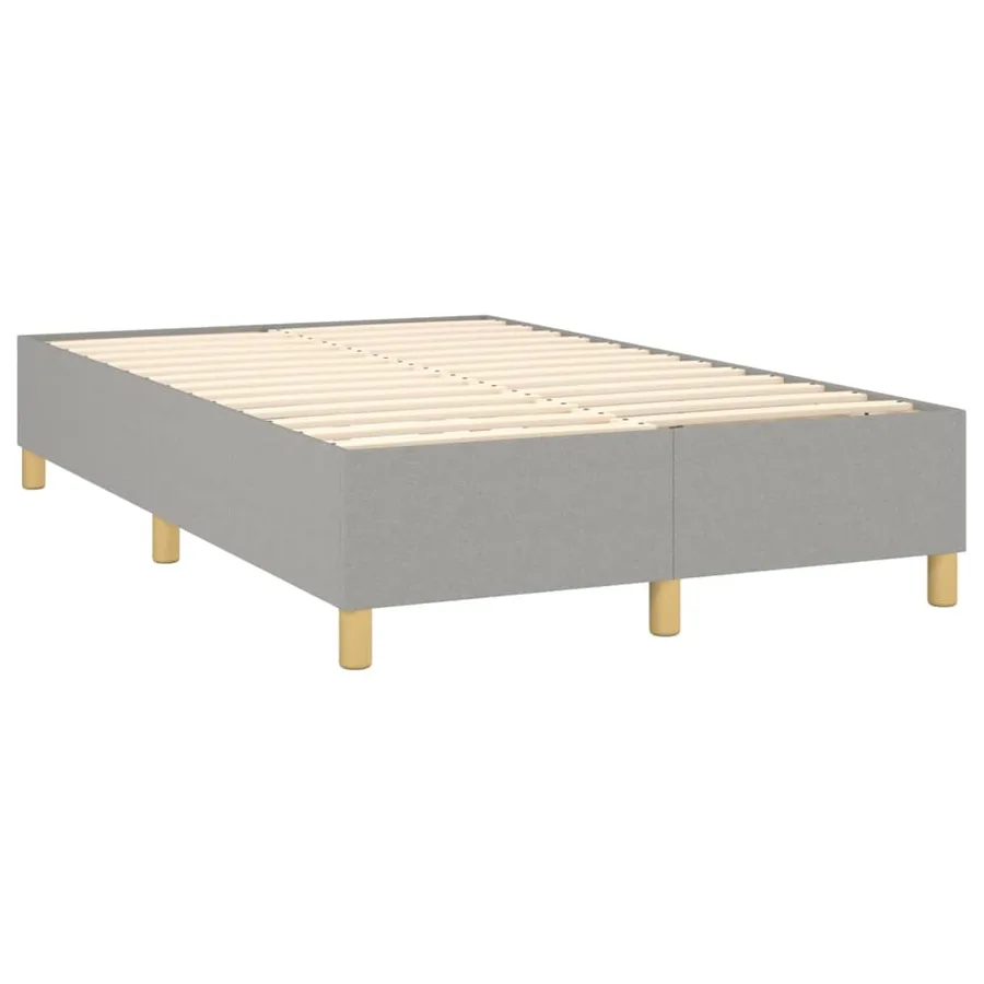 Sommier à lattes de lit et matelas et LED Gris clair 120x200 cm - 5