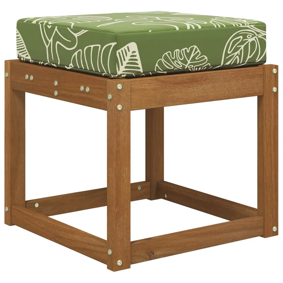 Coussin de Siège d'Extérieur Feuilles Vertes 40 x 40 x 8 cm - 3
