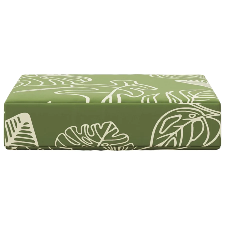Coussin de Siège d'Extérieur Feuilles Vertes 40 x 40 x 8 cm - 4