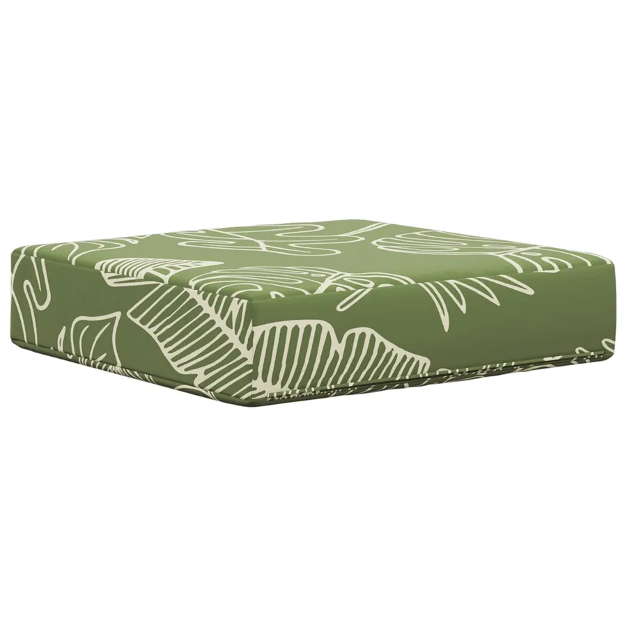 Coussin de Siège d'Extérieur Feuilles Vertes 40 x 40 x 8 cm - 5
