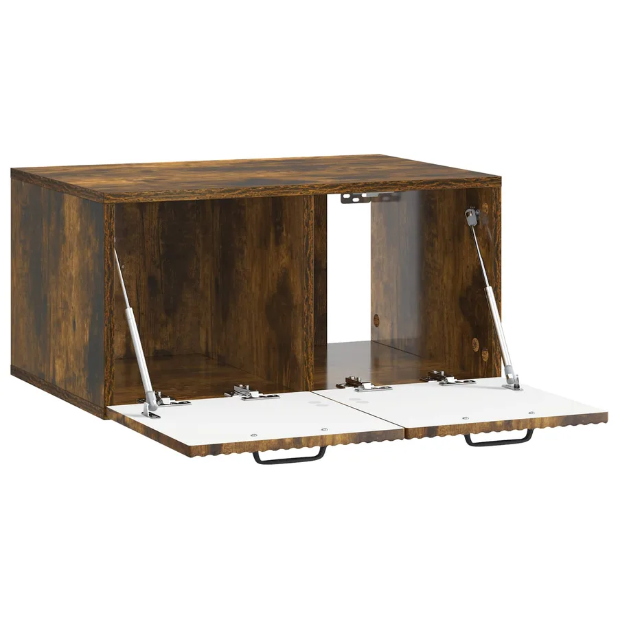 Meuble TV mural Chêne fumé 59,5 x 41 x 30 cm Bois d'ingénierie - 5