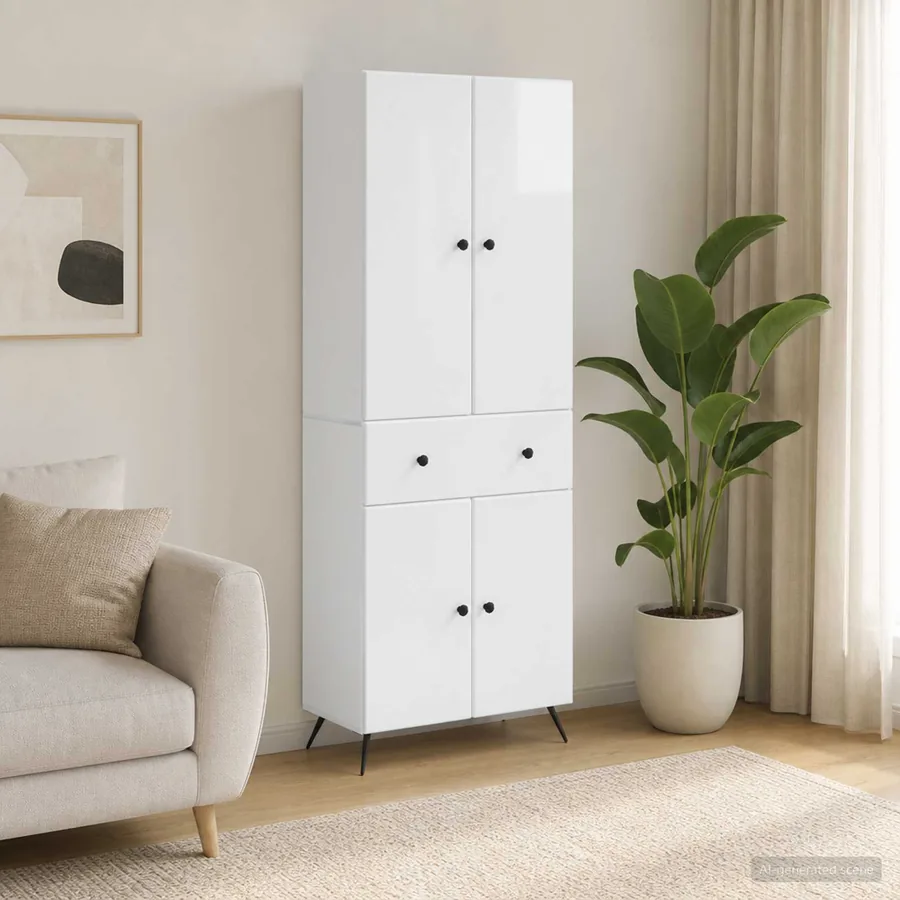 2 pcs Blanc brillant