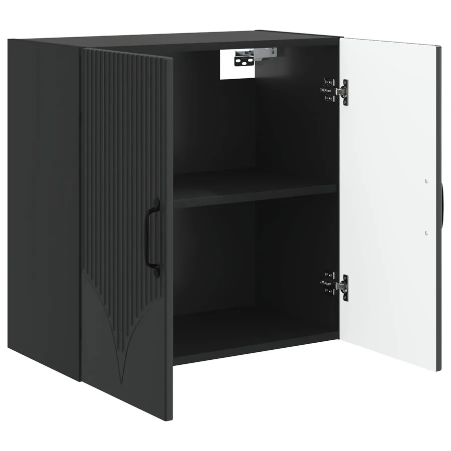 Armoire Murale Noir 59 x 31 x 60 cm Bois d'ingénierie - 3