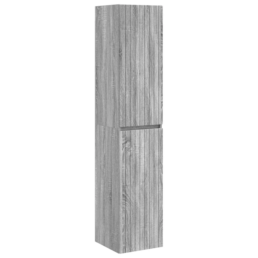 Cabinet de Salle de Bain Mural Sonoma gris 33 x 34,5 x 160 cm - 2