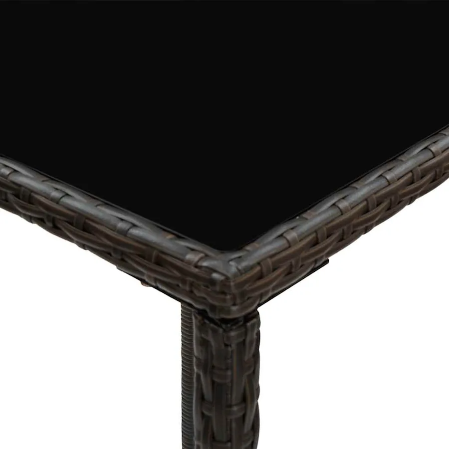 Ensemble de bar de jardin 3 pcs Résine tressée Marron - 13
